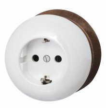 Розетка с заземляющим контактом Bironi Фаберже B2-101-010/18