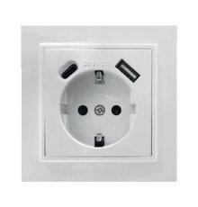 Розетка USB+Type C Stekker Эрна PST16-9016-01 50076