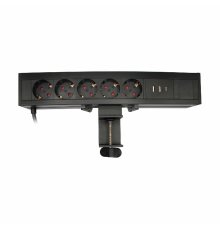 Блок розеток LE4 (5 секции 2 USB + 1 type-C беспроводная зарядка) Mebax 00-00002875