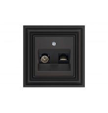 Розетка телевизионная и компьютерная (TV+Rj45) Liregus Epsilon 29-234