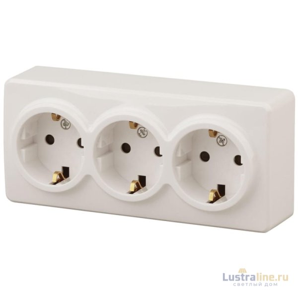 Розетка ЭРА Эксперт 3х2P E Schuko 16A 250V 11-2208-02 Б0020701 Розетка ЭРА Эксперт 3х2P E Schuko 16A 250V 11-2208-02 Б0020701