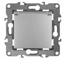 Розетка 2P+E Schuko со шторками с крышкой Эра 12-2103-03 Б0014695