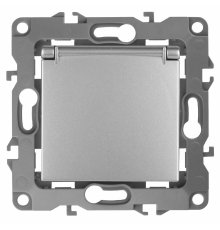 Розетка 2P+E Schuko со шторками с крышкой Эра 12-2103-03 Б0014695