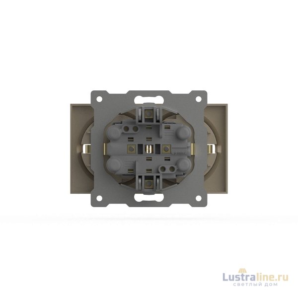 Розетка двухместная с заземлением ELBI Zena Vega 609-012500-907