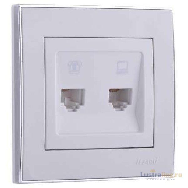 Розетка компьютер+телефон Lezard Rain 703-0225-143