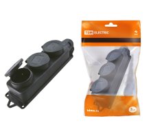 Розетка трехместная с заглушками TDM Electric SQ0612-0008 Розетка трехместная с заглушками TDM Electric SQ0612-0008