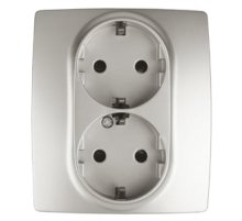 Розетка 2X2P+E Schuko со шторками Эра 12-2104-15 Б0019334
