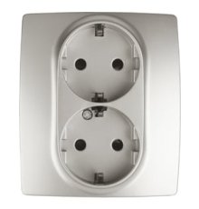 Розетка 2X2P+E Schuko со шторками Эра 12-2104-15 Б0019334