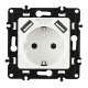 Розетка с заземлением, шторками + 2 USB Arte Milano 217.47-1.white