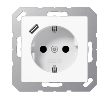 Розетка 2K+З USB Typ C Jung A1520-18CWW Розетка 2K+З USB Typ C Jung A1520-18CWW
