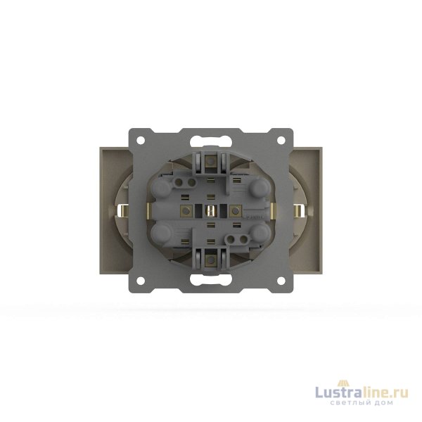 Розетка двухместная с заземлением ELBI Zena Vega 609-010300-907