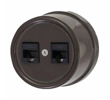 Розетка RJ45 информационная двойная Bironi Лизетта B1-302-22