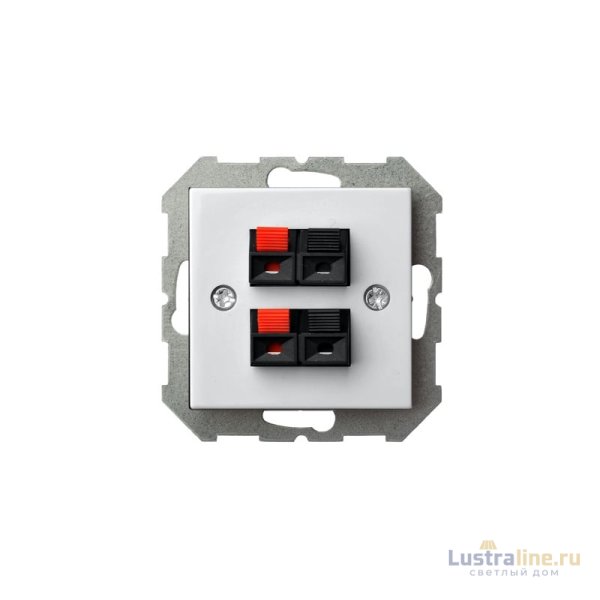 Аудио розетка двухместная Liregus Epsilon 28-037
