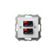 Аудио розетка двухместная Liregus Epsilon 28-037