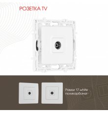 Розетка TV Arte Milano 217.43-1.white