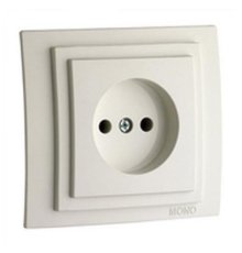 Розетка без земли Mono Electric Despina-Larissa 16А 250В слоновая кость 500-000122-116