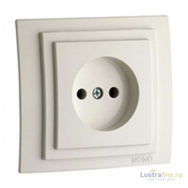 Розетка без земли Mono Electric Despina-Larissa 16А 250В слоновая кость 500-000122-116