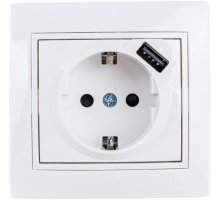 Розетка с/з + USB Lezard Mira 701-0202-181