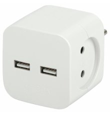 Разветвитель электрический Эра SP-2-USB-W Б0049531