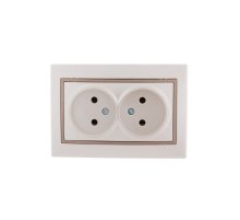 Розетка двойная б/з Lezard Mira 701-3031-128 Розетка двойная б/з Lezard Mira 701-3031-128