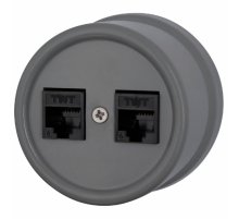 Розетка RJ45 информационная двойная Bironi Лизетта B1-302-26