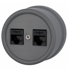 Розетка RJ45 информационная двойная Bironi Лизетта B1-302-26