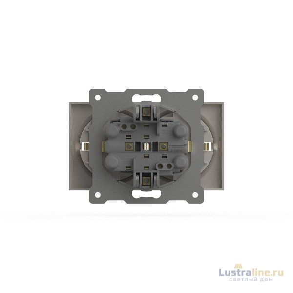 Розетка двухместная с заземлением ELBI Zena Vega 609-010200-907