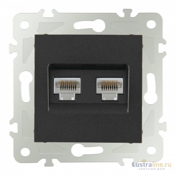 Розетка двойная RJ45 Arte Milano 203.45-2.black