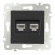 Розетка двойная RJ45 Arte Milano 203.45-2.black
