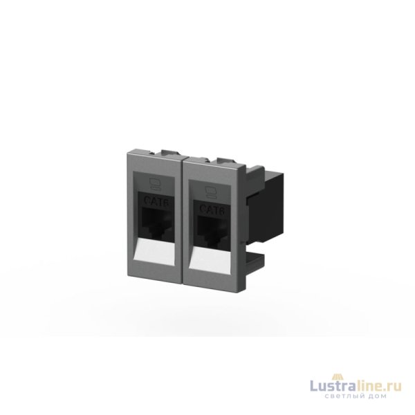Розетка компьютерная двухместная (Cat 6) ELBI Moda Vox 611-041032-248