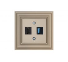 Розетка HDMI USB Liregus Retro 29-140