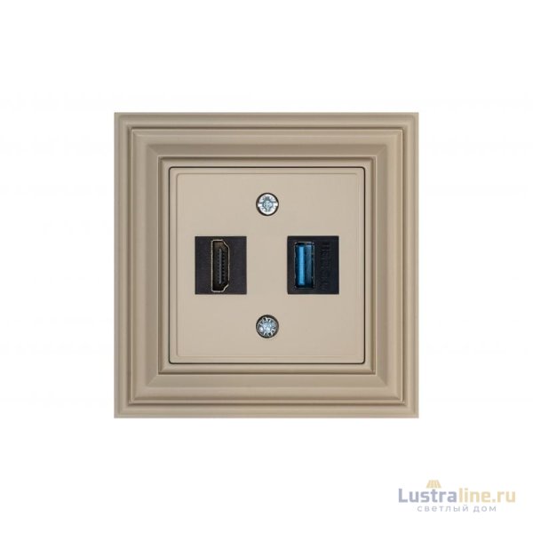 Розетка HDMI USB Liregus Retro 29-140