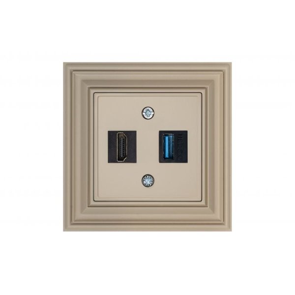 Розетка HDMI USB Liregus Retro 29-140