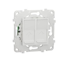 Розетка компьютерная RJ45X2 Schneider Electric Unica New Cat. 6 UTP NU542418