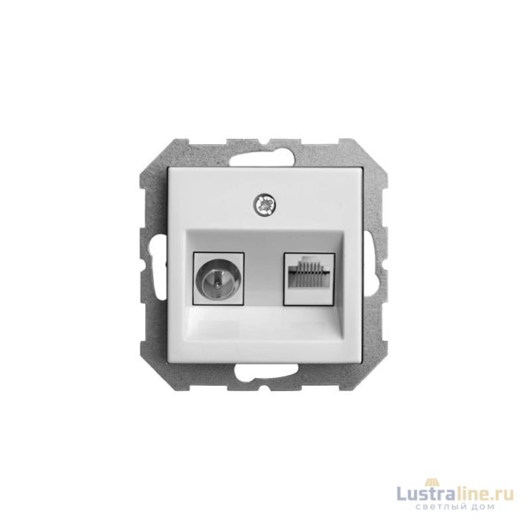 Розетка телевизионная и компьютерная Liregus Epsilon 28-023