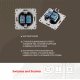 Розетка телефонная RJ11 + компьютерная RJ45 Arte Milano 202.44-1.black