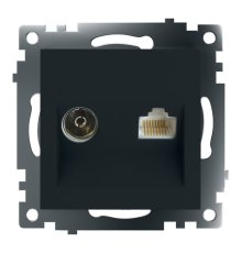 Розетка телевизионная и компьютерная RJ-45 Feron GLS00-7106-05 Катрин 49182