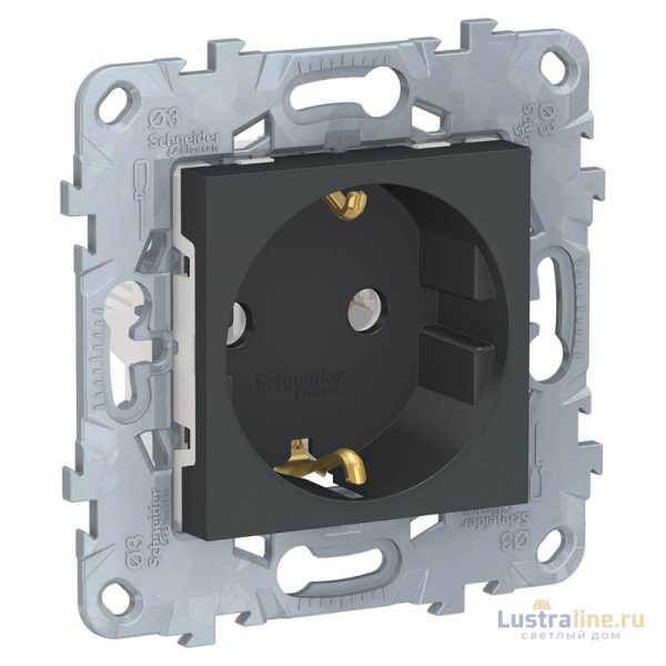 Розетка Schneider Electric Unica New с/з без шторок 16A 250V NU503654