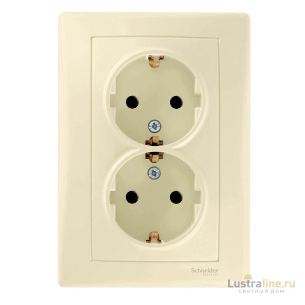 Розетка двойная Schneider Electric Sedna с/з без шторок 16A 250V SDN3000647