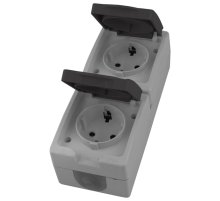 Розетка двухместная с крышкой с/з Stekker Велена PST16-12-54V 49724 Розетка двухместная с крышкой с/з Stekker Велена PST16-12-54V 49724