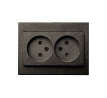 Розетка двухместная Liregus Epsilon 28-1152
