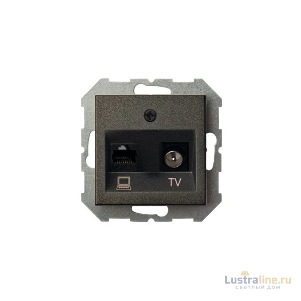 Розетка телевизионная и компьютерная (TV+Rj45) Liregus Epsilon 28-113