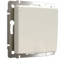 Розетка с заземлением и шторками c крышкой Werkel 4690389184765 W1171262