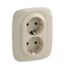 Розетка двойная Legrand Valena Allure 16A 250V с/з со шторками безвинт. зажим слоновая кость 753826