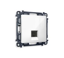 Комплект механизма телефонной розетки RJ-11(4P4C) со шторкой Ambrella Volt Alfa MA112030