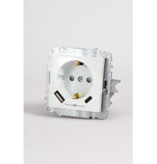 Розетка с/з зарядка (Type C+USB) ELBI Zena Vega 609-015600-334