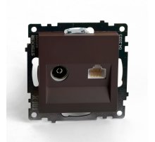 Розетка телевизионная 1-местная Stekker GLS00-7106-04 Катрин 49185