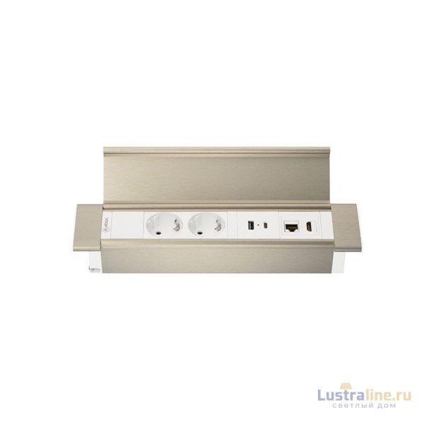 Блок розеток 41P (2 секции, USB + type C + RJ45 + HDMI) Mebax 00-00002596