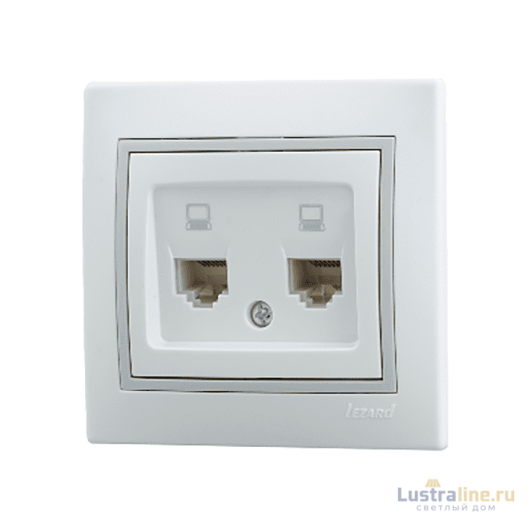 Розетка компьютерная двойная Lezard Mira 701-0215-141