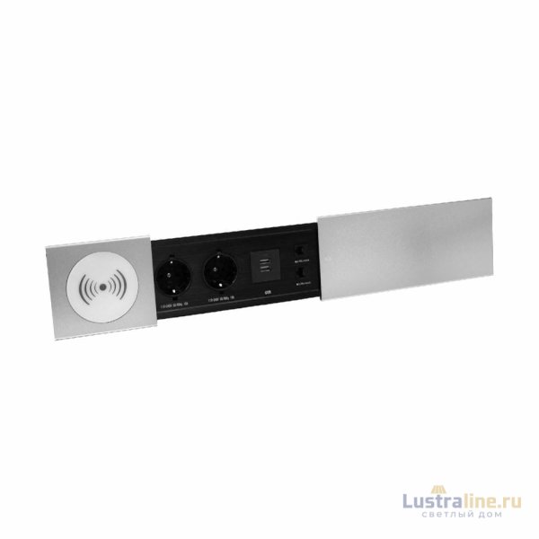 Блок розеток JX (Slide Top) (2 секции RJ-45 + 2 USB беспр.зарядка с кабелем питания) Mebax 00-00002892